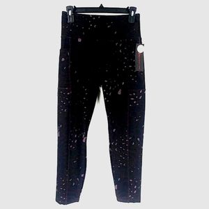 Bally Total Fitness Leopard Mash Plum Leggings